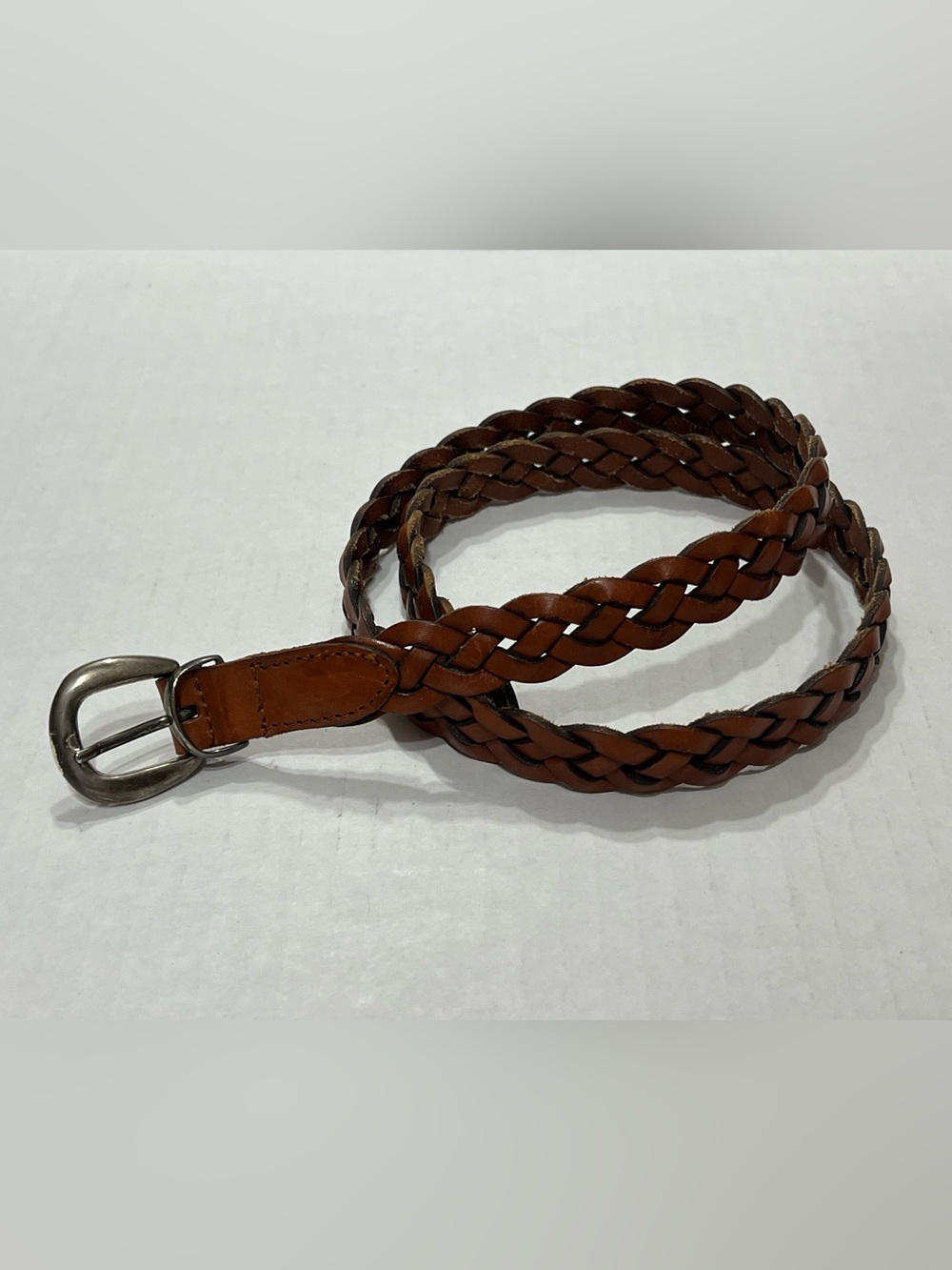 G.H Bass & Co Braided Leather Men's Belt - Brown